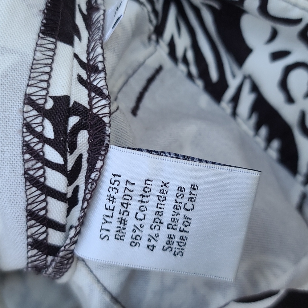 NORDSTORM CABI Serengeti Cropped Pants 2 DARK Brown Cream Jungle Print Ankle - Picture 12 of 16